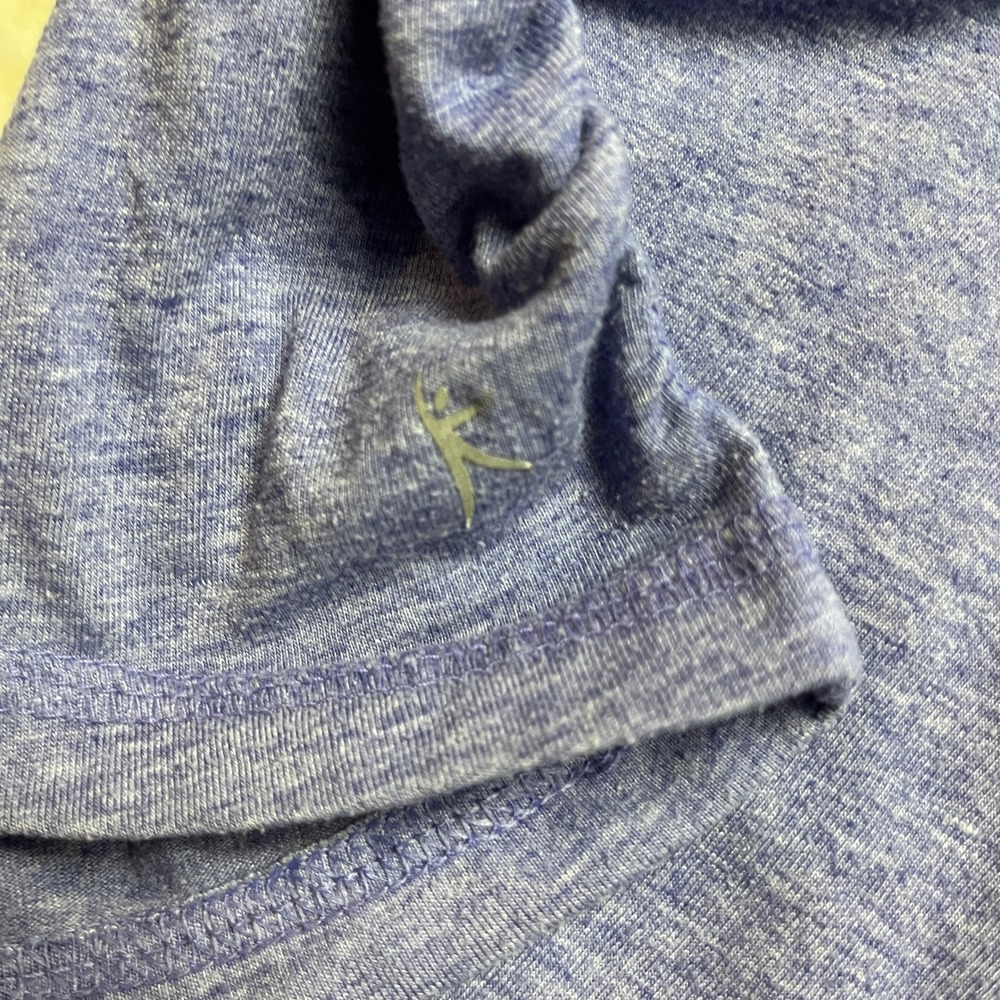 Danskin Now T-Shirt Womens M Blue Purple 2 Pack Semi-Fitted Ruched Active Tops - Picture 10 of 13